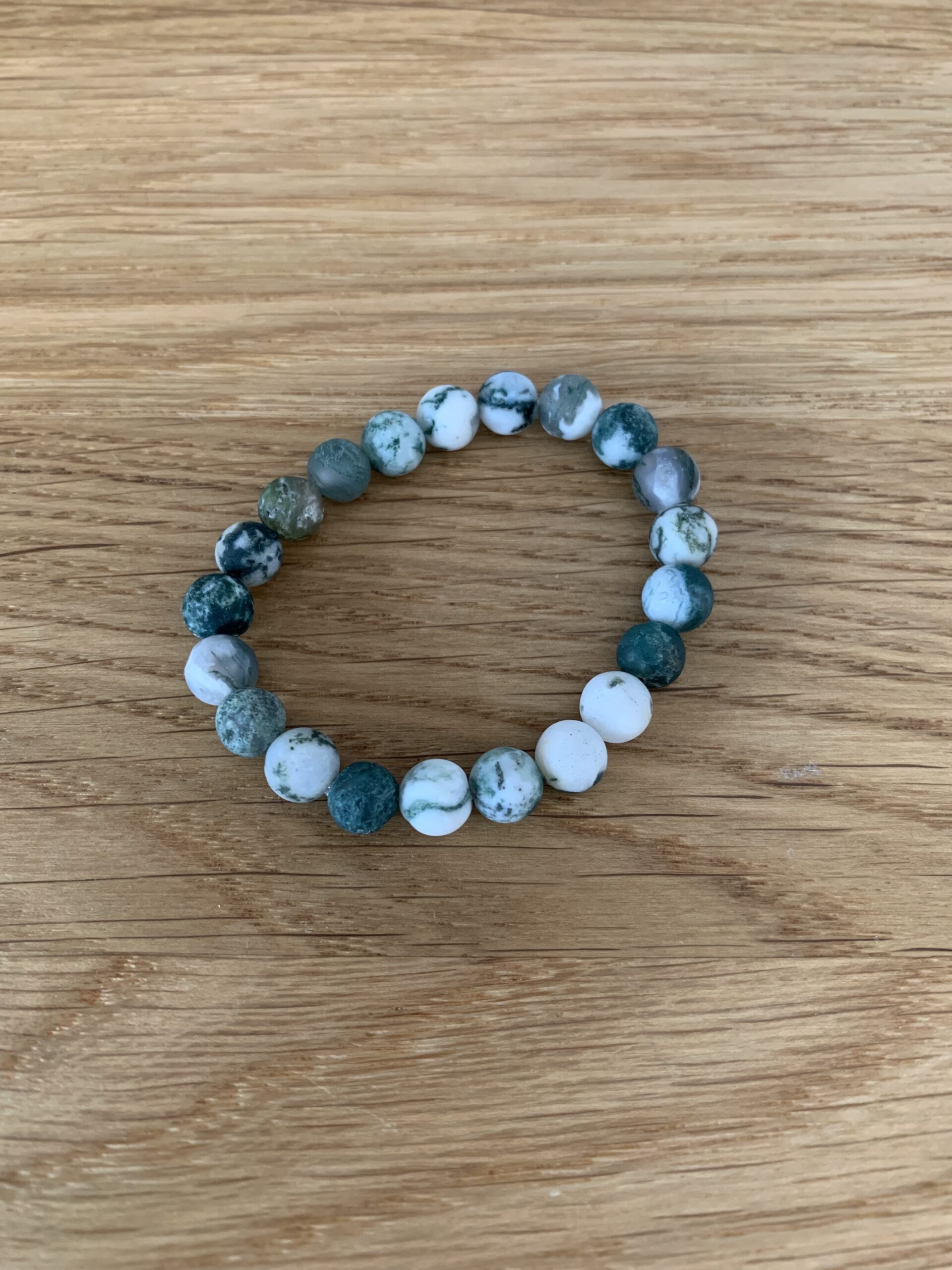 Armband Baumachat 6mm Kugeln Kindergrösse
